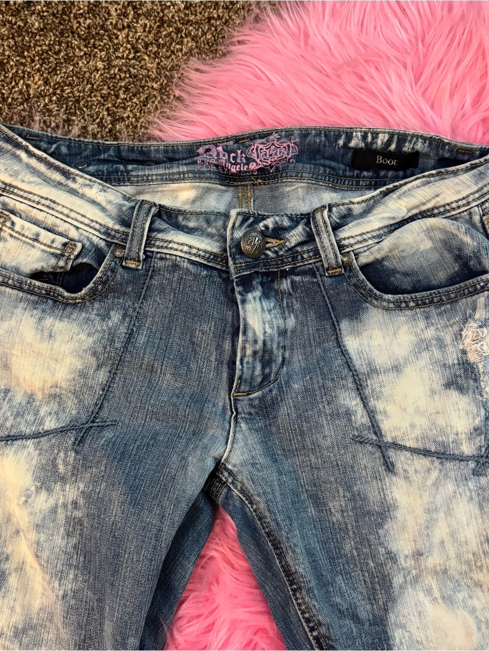 Rock Revival for Express Distressed Bootcut Jeans 13/14